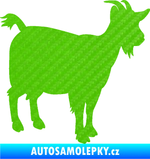 Samolepka Koza 001 pravá 3D karbon zelený kawasaki
