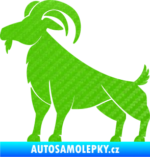 Samolepka Kozel 005 3D karbon zelený kawasaki