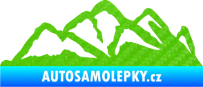 Samolepka Krajina hory 013 pravá 3D karbon zelený kawasaki
