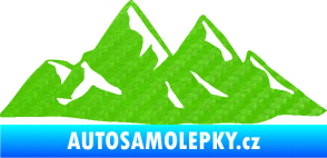 Samolepka Krajina hory 014 levá 3D karbon zelený kawasaki