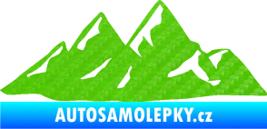Samolepka Krajina hory 014 pravá 3D karbon zelený kawasaki
