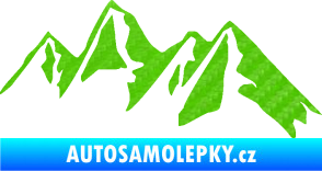 Samolepka Krajina hory 015 pravá 3D karbon zelený kawasaki