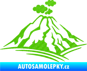 Samolepka Krajina hory 018 levá 3D karbon zelený kawasaki
