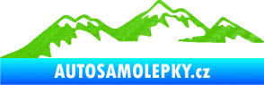 Samolepka Krajina hory 020 levá 3D karbon zelený kawasaki