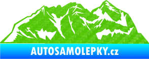 Samolepka Krajina hory 024 levá 3D karbon zelený kawasaki