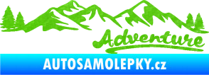 Samolepka Krajina hory 028 pravá 3D karbon zelený kawasaki