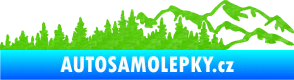 Samolepka Krajina hory 030 pravá 3D karbon zelený kawasaki