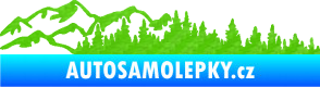Samolepka Krajina hory 030 levá 3D karbon zelený kawasaki