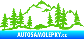 Samolepka Krajina hory 033 pravá 3D karbon zelený kawasaki