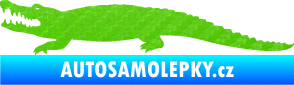 Samolepka Krokodýl 002 levá 3D karbon zelený kawasaki
