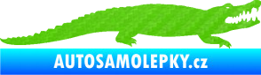 Samolepka Krokodýl 002 pravá 3D karbon zelený kawasaki