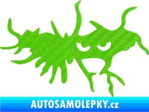 Samolepka Kuk 006 pravá šmírák 3D karbon zelený kawasaki
