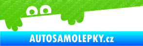 Samolepka Kuk 008 levá šmírák 3D karbon zelený kawasaki