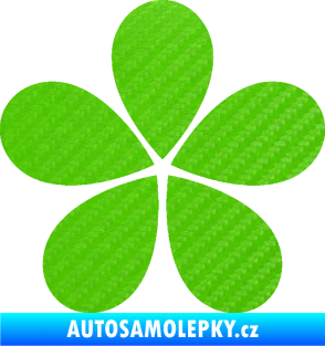Samolepka Květina dekor 031 3D karbon zelený kawasaki