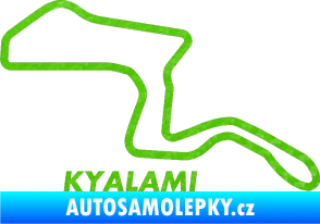 Samolepka Okruh Kyalami 3D karbon zelený kawasaki