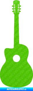 Samolepka Kytara akustická 3D karbon zelený kawasaki