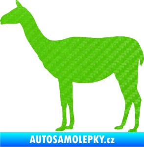Samolepka Lama 001 levá 3D karbon zelený kawasaki