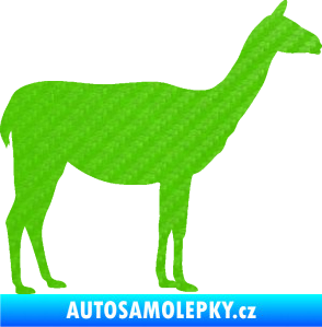 Samolepka Lama 001 pravá 3D karbon zelený kawasaki