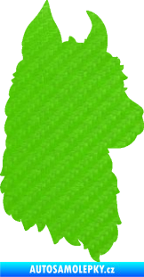 Samolepka Lama 006 pravá silueta 3D karbon zelený kawasaki