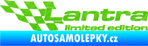 Samolepka Lantra limited edition levá 3D karbon zelený kawasaki