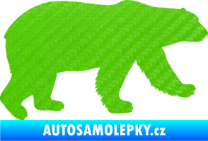 Samolepka Lední medvěd 002 pravá 3D karbon zelený kawasaki