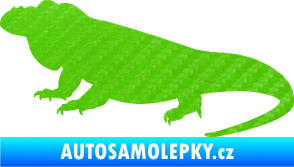 Samolepka Leguán 001 levá 3D karbon zelený kawasaki