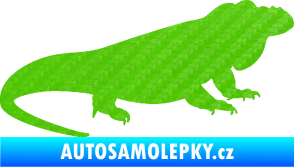 Samolepka Leguán 001 pravá 3D karbon zelený kawasaki