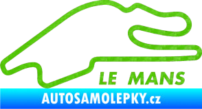 Samolepka Okruh Le Mans 3D karbon zelený kawasaki