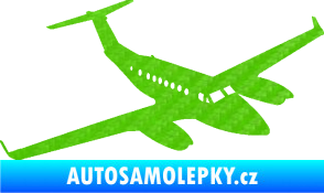 Samolepka Letadlo 010 pravá 3D karbon zelený kawasaki