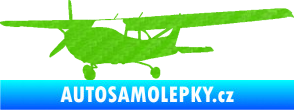 Samolepka Letadlo 014 levá 3D karbon zelený kawasaki