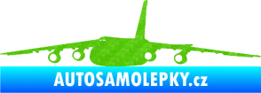 Samolepka Letadlo 015 levá 3D karbon zelený kawasaki