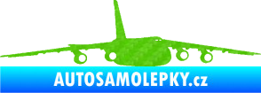 Samolepka Letadlo 015 pravá 3D karbon zelený kawasaki