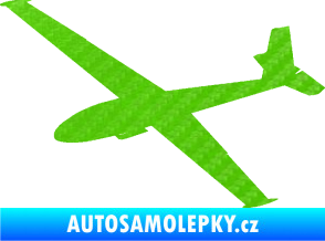 Samolepka Letadlo 025 levá kluzák 3D karbon zelený kawasaki