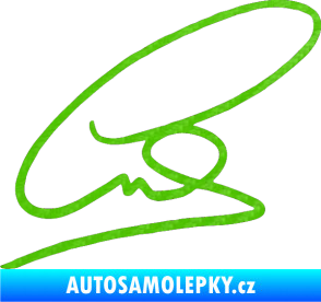 Samolepka Levis Hamilton podpis 3D karbon zelený kawasaki