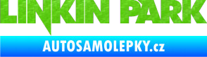 Samolepka Linkin Park 002 3D karbon zelený kawasaki