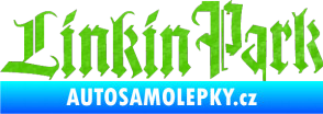 Samolepka Linkin Park 004 3D karbon zelený kawasaki