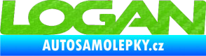 Samolepka Logan 3D karbon zelený kawasaki
