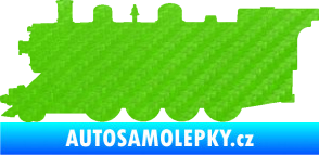 Samolepka Lokomotiva 002 levá 3D karbon zelený kawasaki