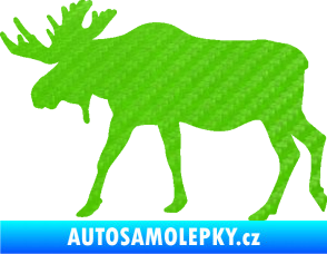 Samolepka Los 008 levá 3D karbon zelený kawasaki