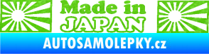 Samolepka Made in Japan 002 3D karbon zelený kawasaki