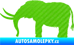 Samolepka Mamut 001 levá 3D karbon zelený kawasaki