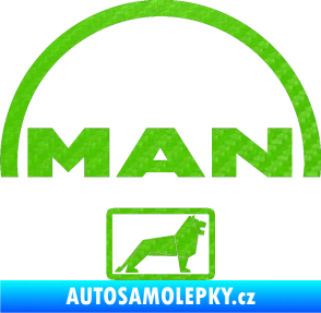Samolepka MAN - Truck 3D karbon zelený kawasaki