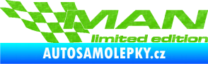 Samolepka MAN limited edition levá 3D karbon zelený kawasaki