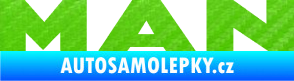 Samolepka MAN nápis 3D karbon zelený kawasaki