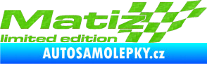 Samolepka Matiz limited edition pravá 3D karbon zelený kawasaki