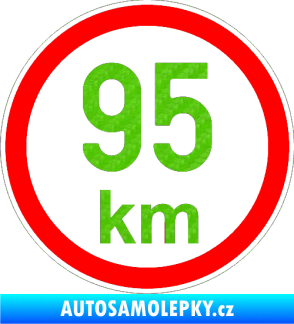 Samolepka Maximální rychlost 95km - nejvyšší konstrukční rychlost 3D karbon zelený kawasaki