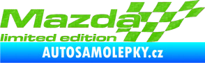 Samolepka Mazda limited edition pravá 3D karbon zelený kawasaki