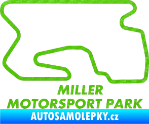 Samolepka Okruh Miller Motorsport Park outer 3D karbon zelený kawasaki