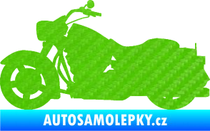 Samolepka Motorka 045 levá Harley Davidson 3D karbon zelený kawasaki