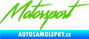 Samolepka Motorsport 002 nápis 3D karbon zelený kawasaki